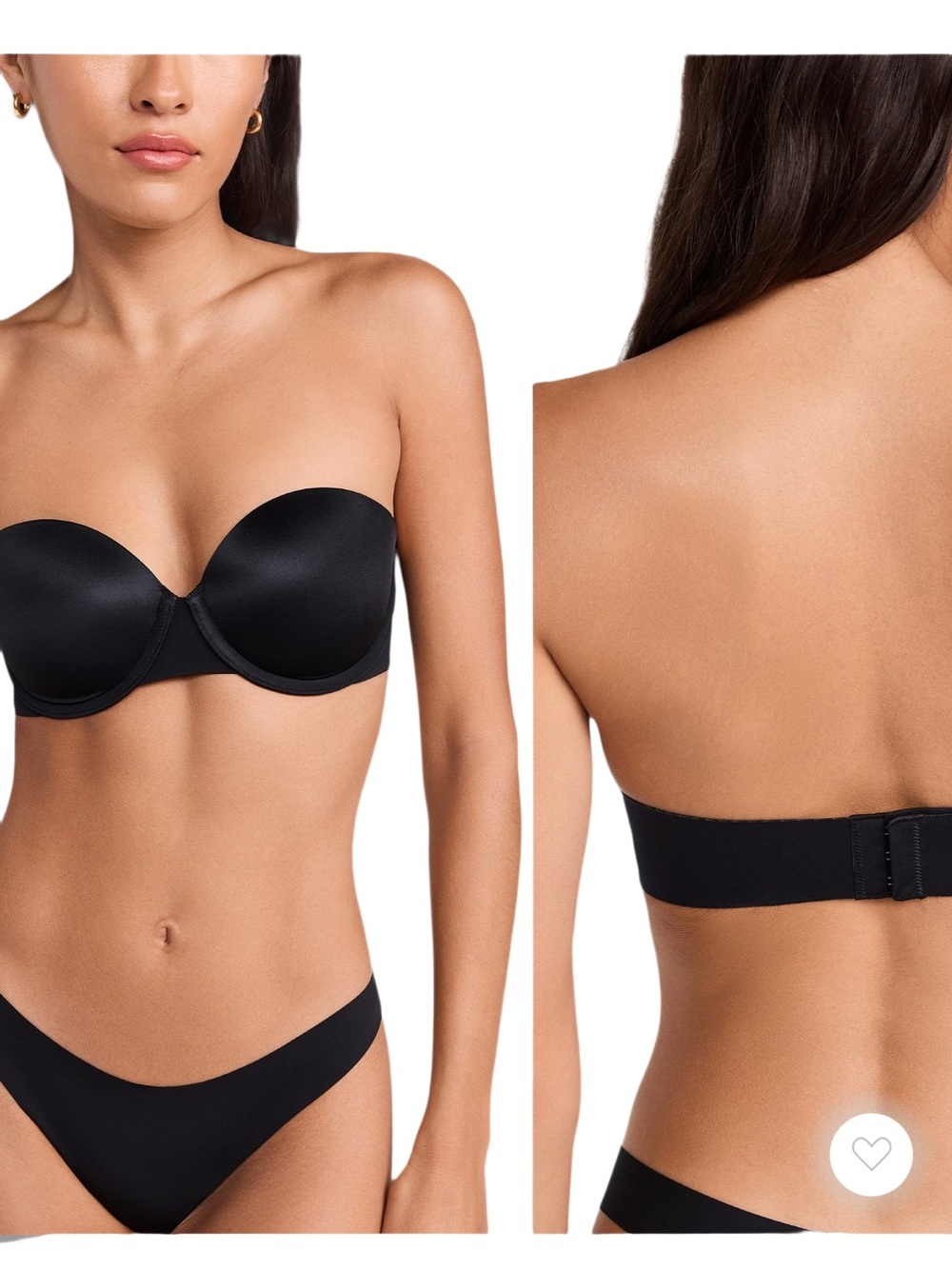 NWT SPANX Suit Your Fancy Strapless Bra - Black 38C
